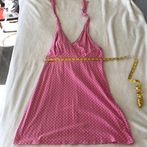Pink polka dot Talbots halter sundress